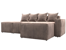 Диваны угловые в гостиную, Диван угловой модульный Лига-063 угол правый, велюр TOWER