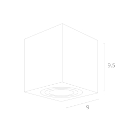 Потолочный светильник GALOPIN квадрат