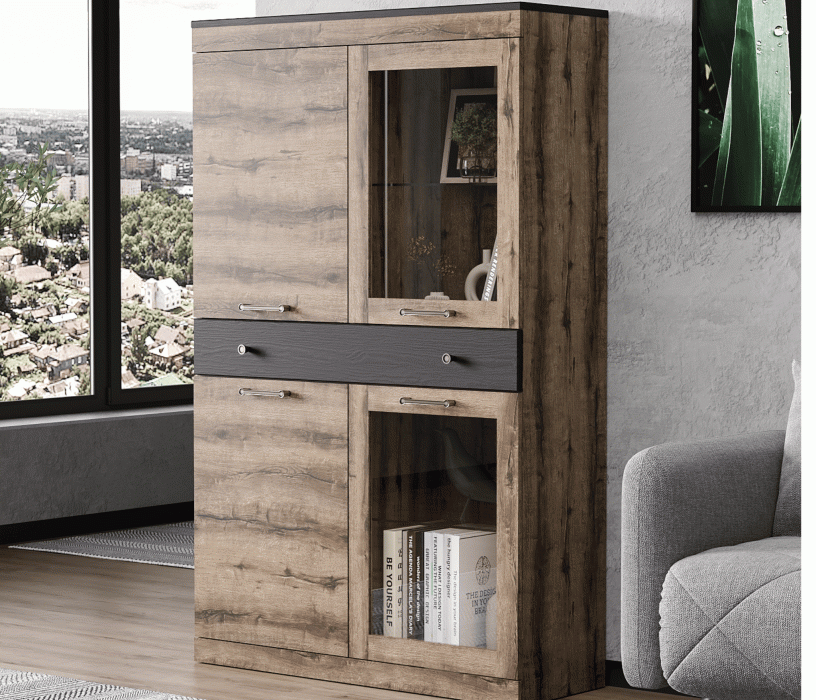 Витрины, Шкаф с витриной 2V2D1S, JAGGER