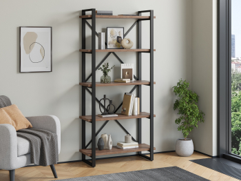 Стеллаж Айсберг Лофт 80х182-2 черный