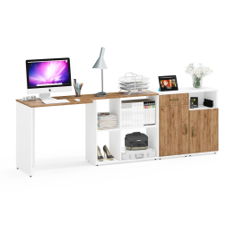 Стол-трансформер компьютерный и две тумбы для хранения Лидер-8.