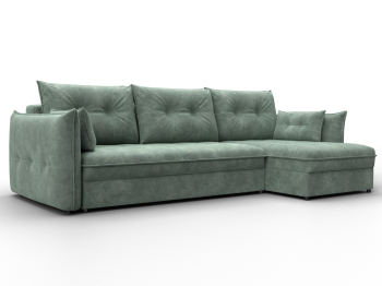 Диван угловой Лига-100 НПБ угол универсальный, велюр BRUT