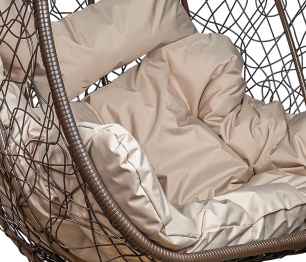 Подвесное кресло Leset Гаити, каркас Коричневый, подушка Бежевая