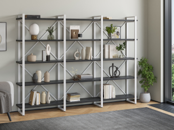 Стеллаж Айсберг Лофт 240х182-4 белый