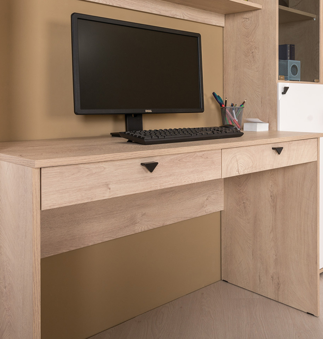 Детские комнаты, Рабочий стол с полкой и шкафом Бостон № 37