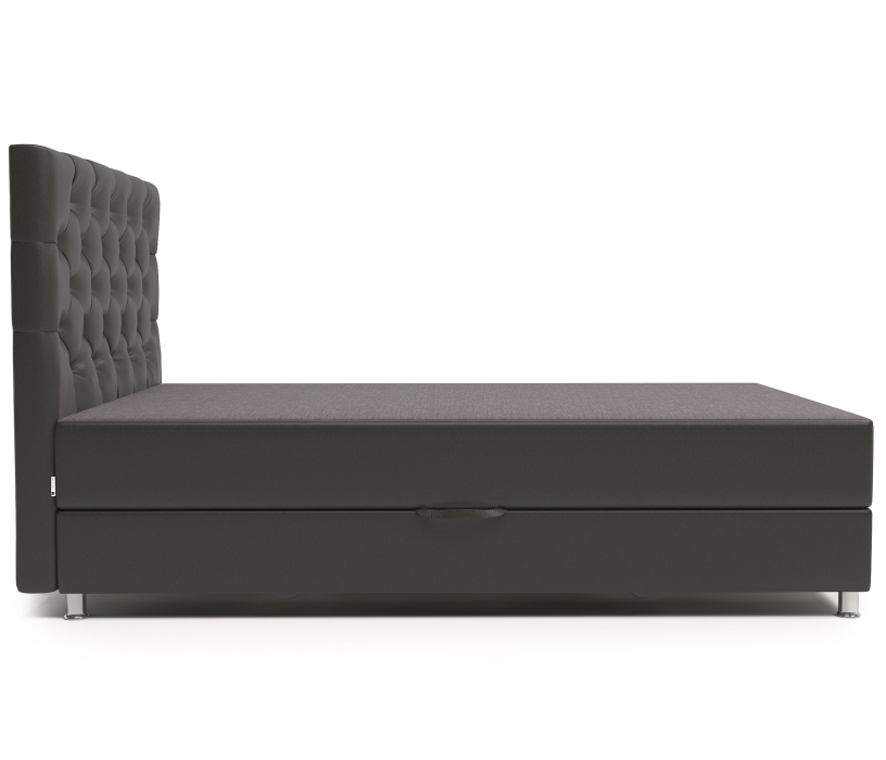 Мягкая кровать, Кровать тахта Шармэль 160 с подъемным механизмом, рогожка / экокожа