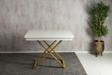 Стол-трансформер Cross (глянец/золото)