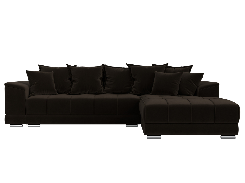 Диваны угловые в гостиную, Угловой диван НордСтар правый угол, микровельвет