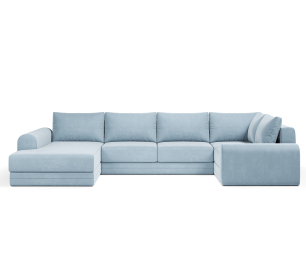 Угловой диван Модерно П-образный, велюр