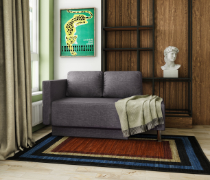 Кушетка Леон левый, рогожка