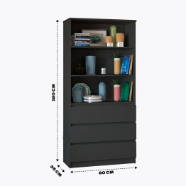 Стеллаж Мальм 3 ящика