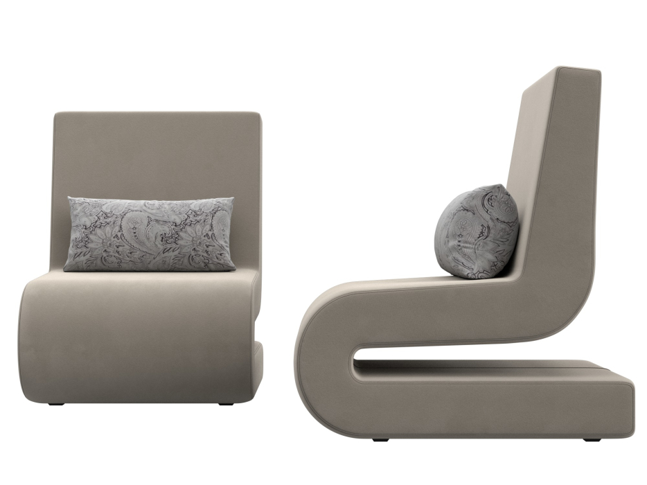 Кресло для отдыха, Кресло Волна (2 шт.), микровельвет