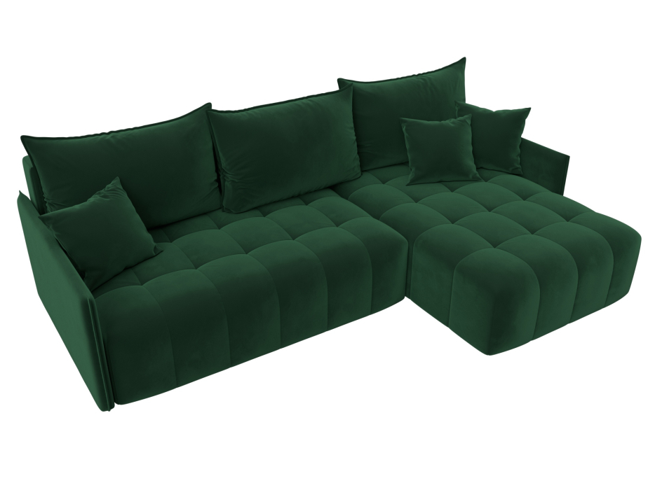 Диваны угловые в гостиную, Диван угловой Лига-054 НПБ угол универсальный, велюр SEVEN