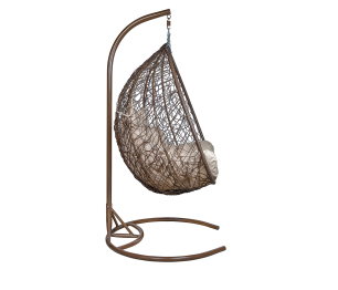 Подвесное кресло Leset Гаити, каркас Коричневый, подушка Бежевая