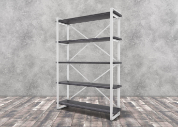 Стеллаж Айсберг Лофт 120х182-2 белый