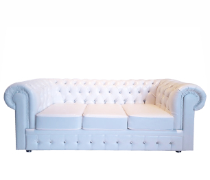 Диван Честер 3-х местный со стразами, экокожа