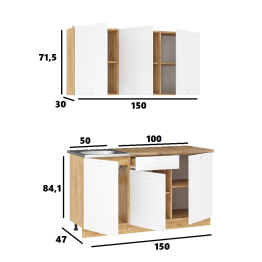Кухонный гарнитур Дана 1.5 м