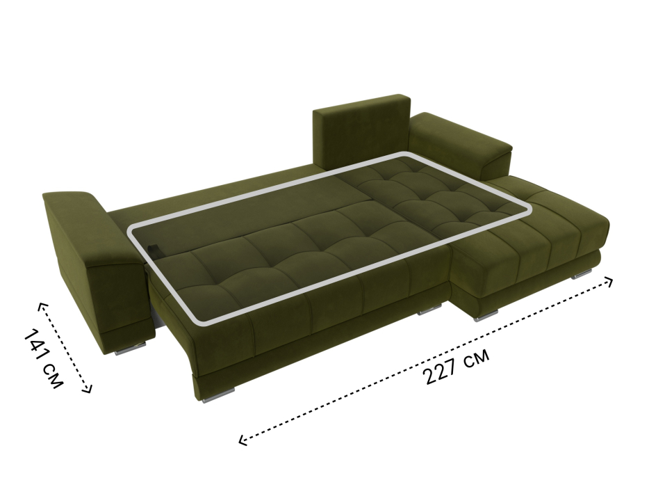 Диваны угловые в гостиную, Угловой диван НордСтар правый угол, микровельвет