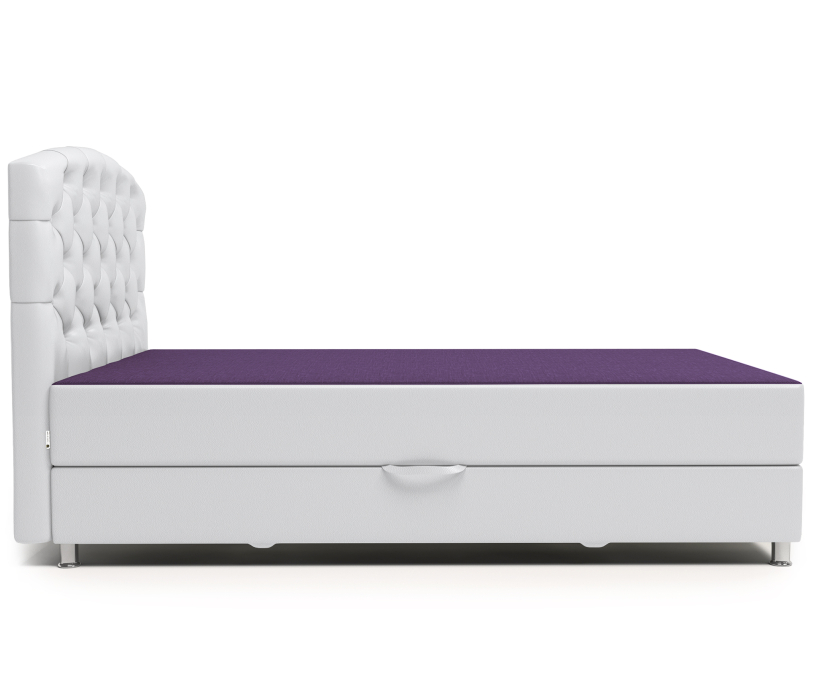 Мягкая кровать, Кровать тахта Премиум 140 с подъемным механизмом, рогожка / экокожа