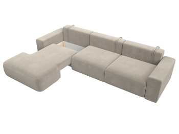 Диван угловой Лига-036 Классик Лонг левый угол, микровельвет