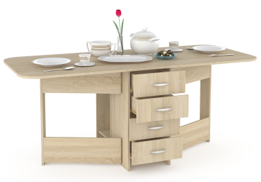 Стол-книжка с ящиками Глория 606М