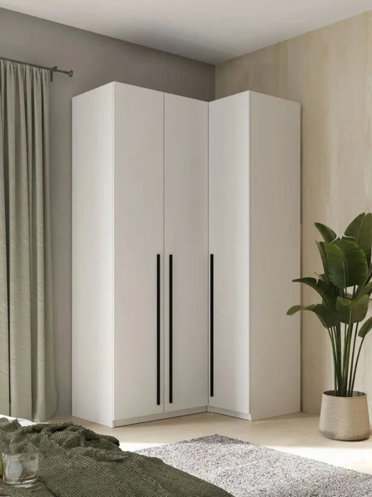 Угловые шкафы, Угловой шкаф для одежды распашной с ящиками, София, 2200х900х1300мм