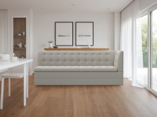 Диваны угловые кухонные, Диван кухонный Бриз с углом справа, рогожка Амур