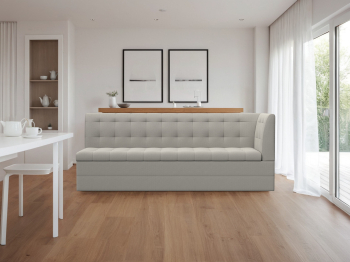 Диван кухонный Бриз с углом справа, рогожка Амур