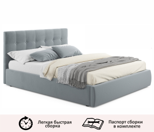 Мягкая кровать Selesta 1400 с матрасом ГОСТ с подъемным механизмом