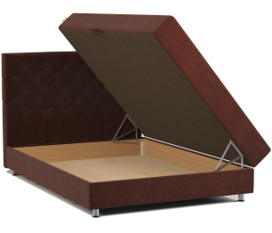 Кровать тахта односпальная с подъемным механизмом и матрасом Шармэль 100, велюр