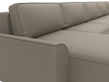 Диван П-образный Лига-048 НПБ МегаЛонг, экокожа GRIFON