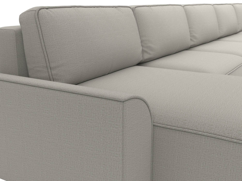 Диваны еврокнижки, Диван П-образный Лига-048 НПБ МегаЛонг, рогожка Амур