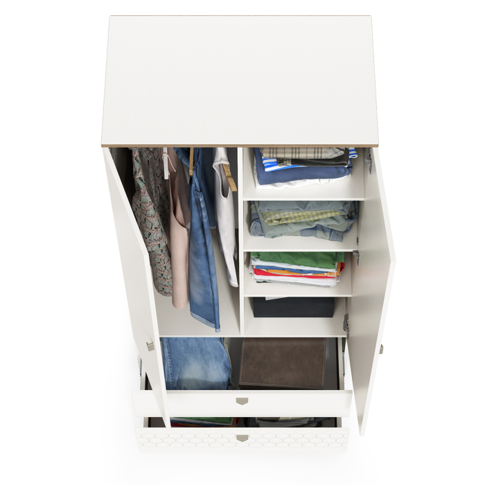 Шкафы двухстворчатые, Шкаф для одежды Эйп 13.334