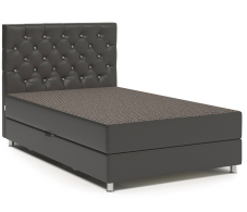 Мягкая кровать, Кровать тахта Шармэль Люкс 90 с подъемным механизмом, рогожка/ экокожа