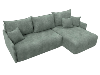 Диван угловой Лига-054 НПБ угол универсальный, велюр BRUT