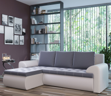 Диваны угловые в гостиную, Угловой диван Ванкувер левый, экокожа/велюр