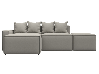 Диван угловой модульный Лига-063 угол левый, рогожка Амур