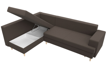 Диван угловой Сильвана левый угол, рогожка Амур