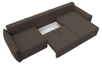 Диван угловой Лига-051 НПБ Лонг угол универсальный, рогожка Амур