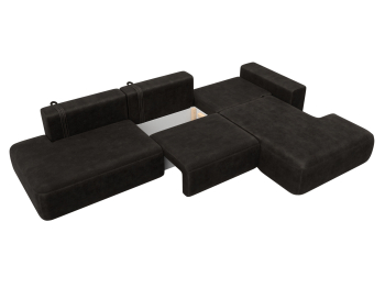 Диван угловой Лига-036 НПБ Модерн Лонг правый угол, велюр BRUT