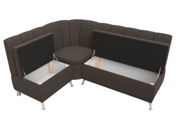 Диван кухонный угловой Кантри левый угол, рогожка Амур