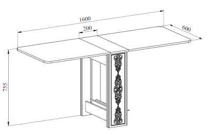 Стол раскладной Ассоль Лайт СМ-04