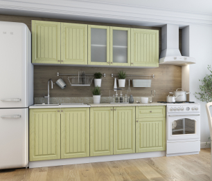 Кухня Хозяюшка 2,0 м Фисташка МДФ