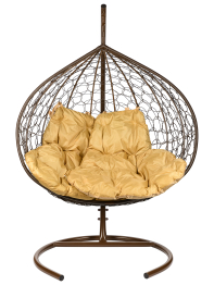 Двойное подвесное кресло Gemini promo brown