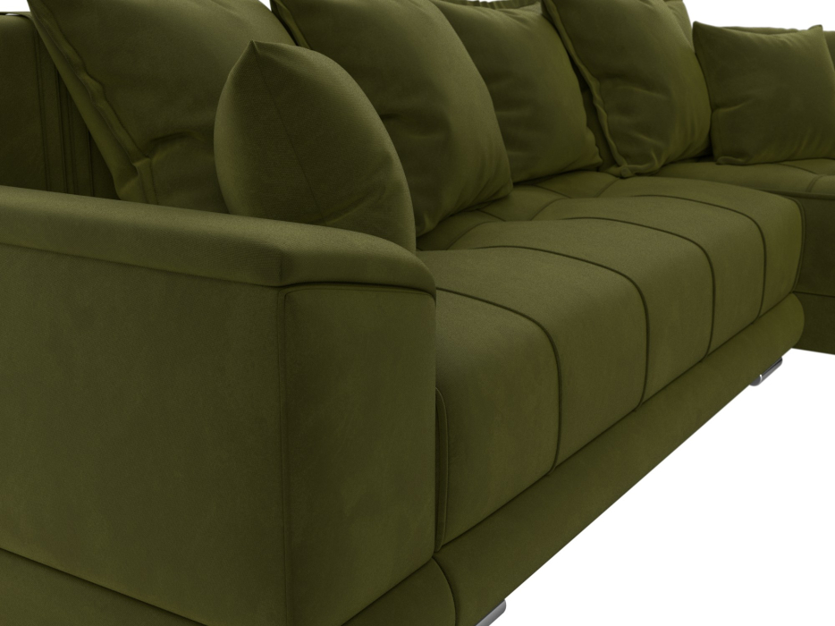 Диваны угловые в гостиную, Угловой диван НордСтар правый угол, микровельвет