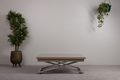 Стол-трансформер Cross  (глянец/ опоры нерж.сталь)