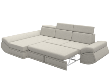 Диван угловой Лига-032 левый угол, рогожка Амур