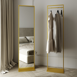 Дизайнерское напольное одностороннее зеркало GENGLASS Zeliso в металлической раме