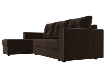 Угловой диван Валенсия Лайт левый угол, микровельвет