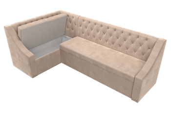 Кухонный угловой диван Мерлин левый угол велюр